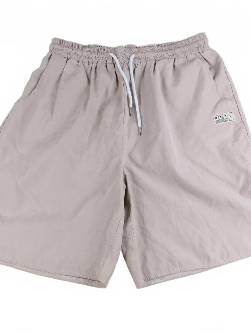 Romwe Rast:/C Beige Casual Drawstring Shorts Mens Large